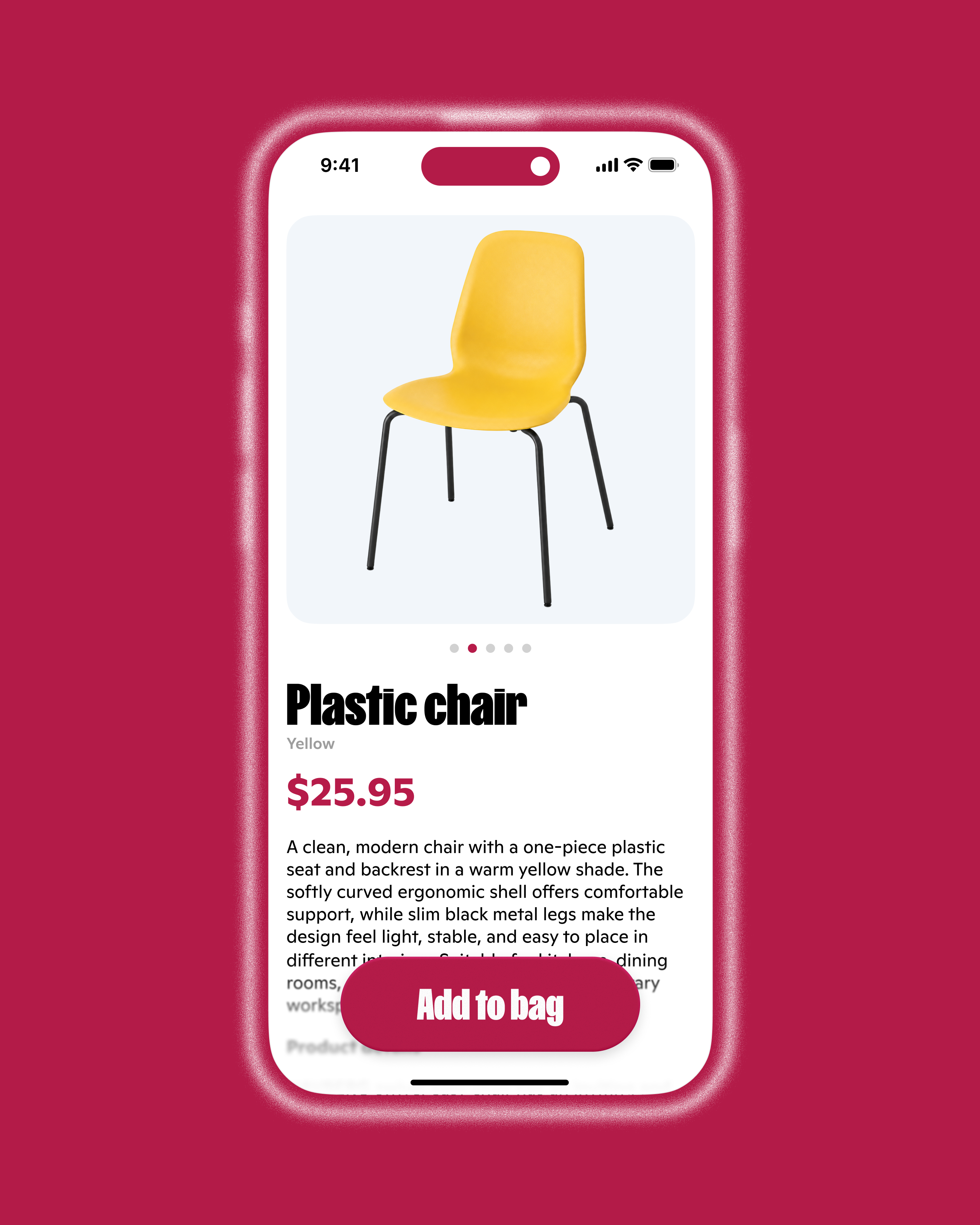 Humans UI screen on yellow surface